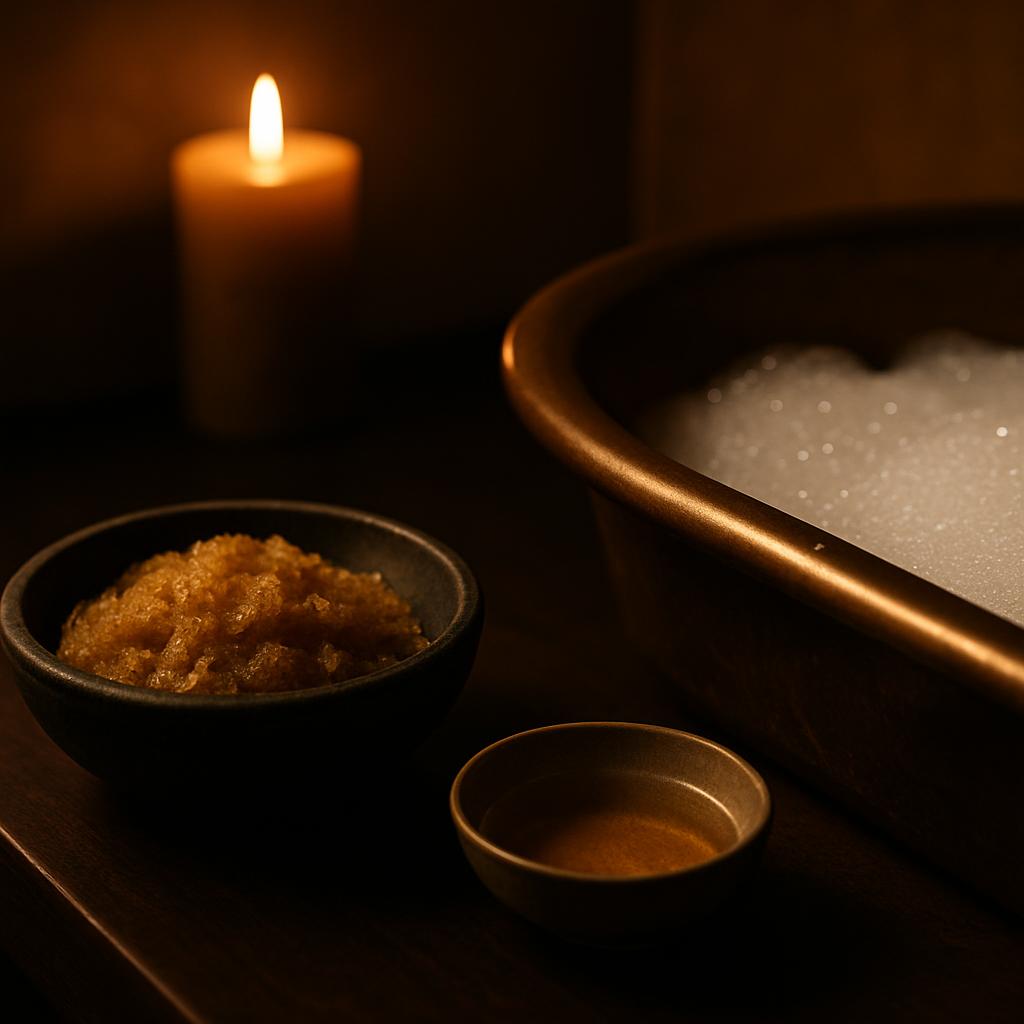 Scrub + Aroma + Bubble Bath (L'occitane) - Bangkok male therapist massage at Mandel Spa (150 min)